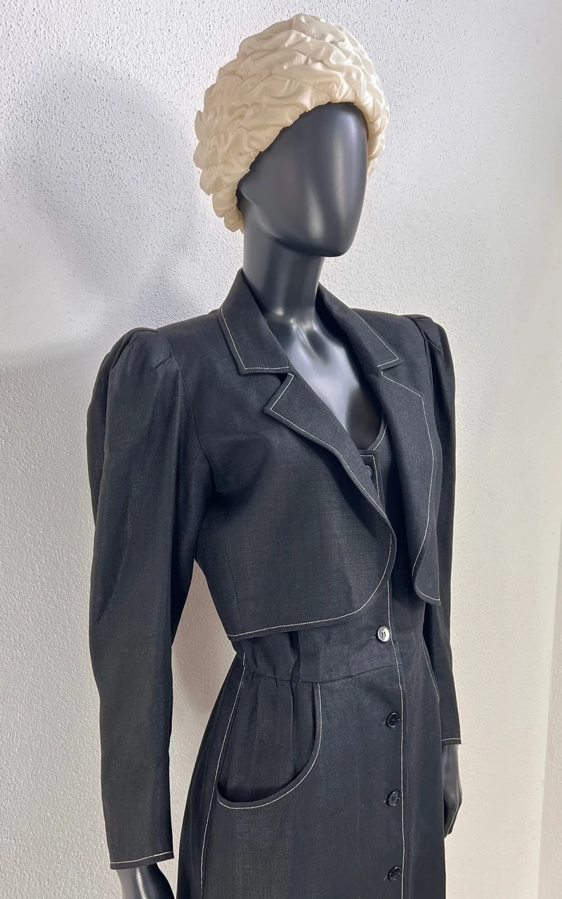 Vintage 80s Yves Saint Laurent Linen Costume
