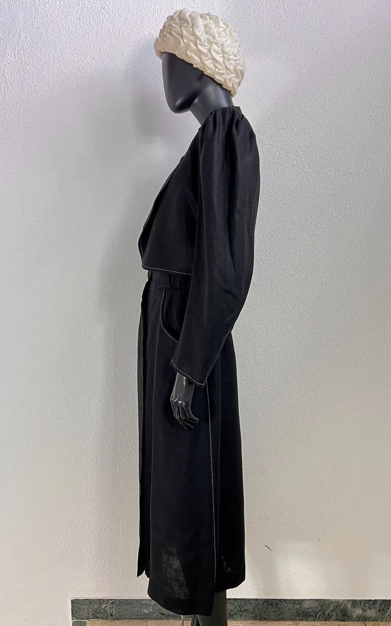 Vintage 80s Yves Saint Laurent Linen Costume
