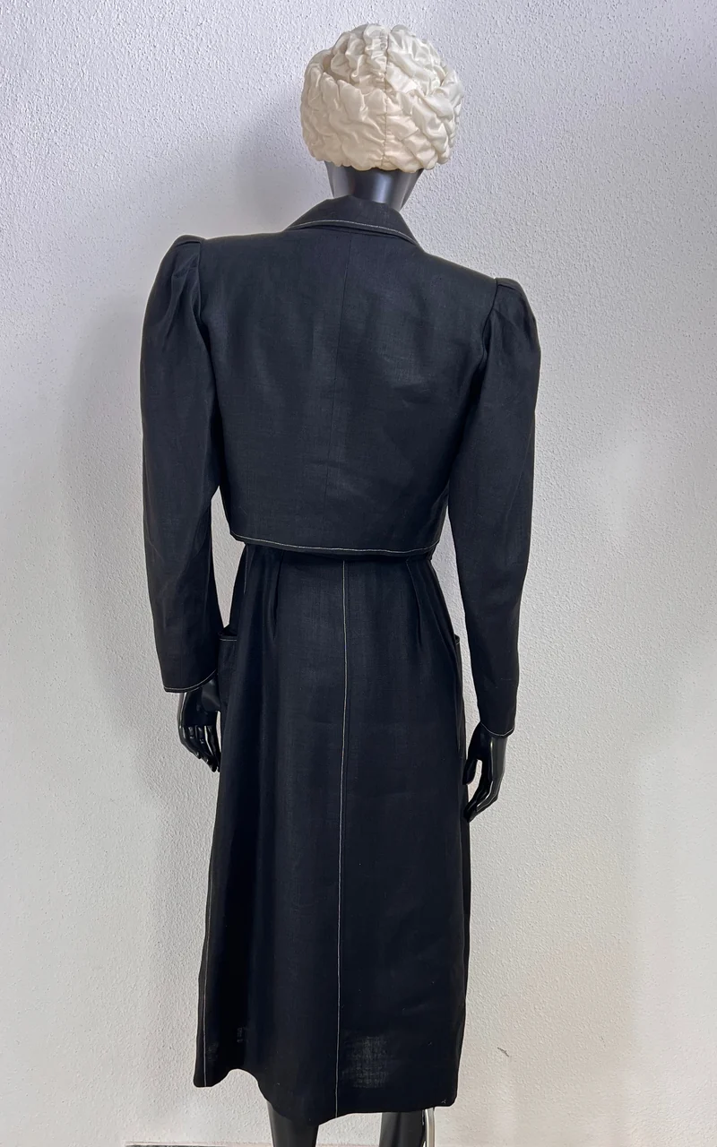 Vintage 80s Yves Saint Laurent Linen Costume