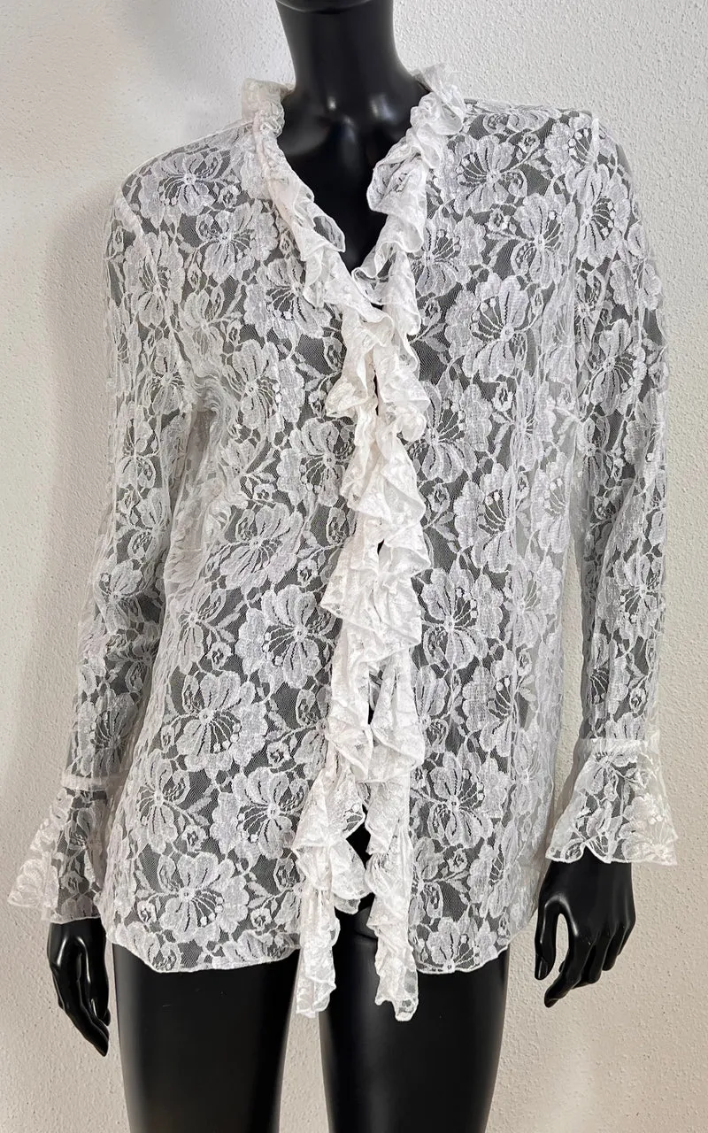 Vintage Alba Moda Lace Blouse