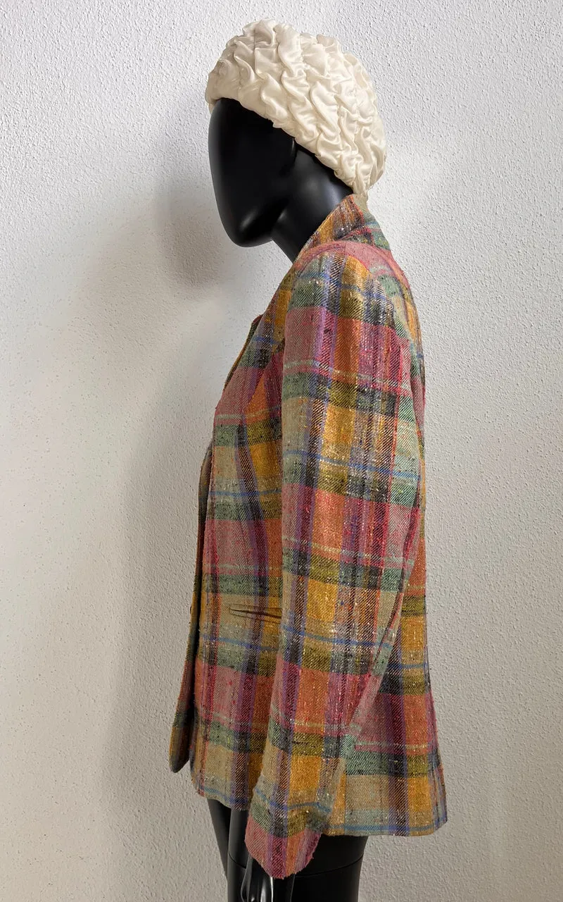 Vintage Lodenfrey Tartan Silk Blazer