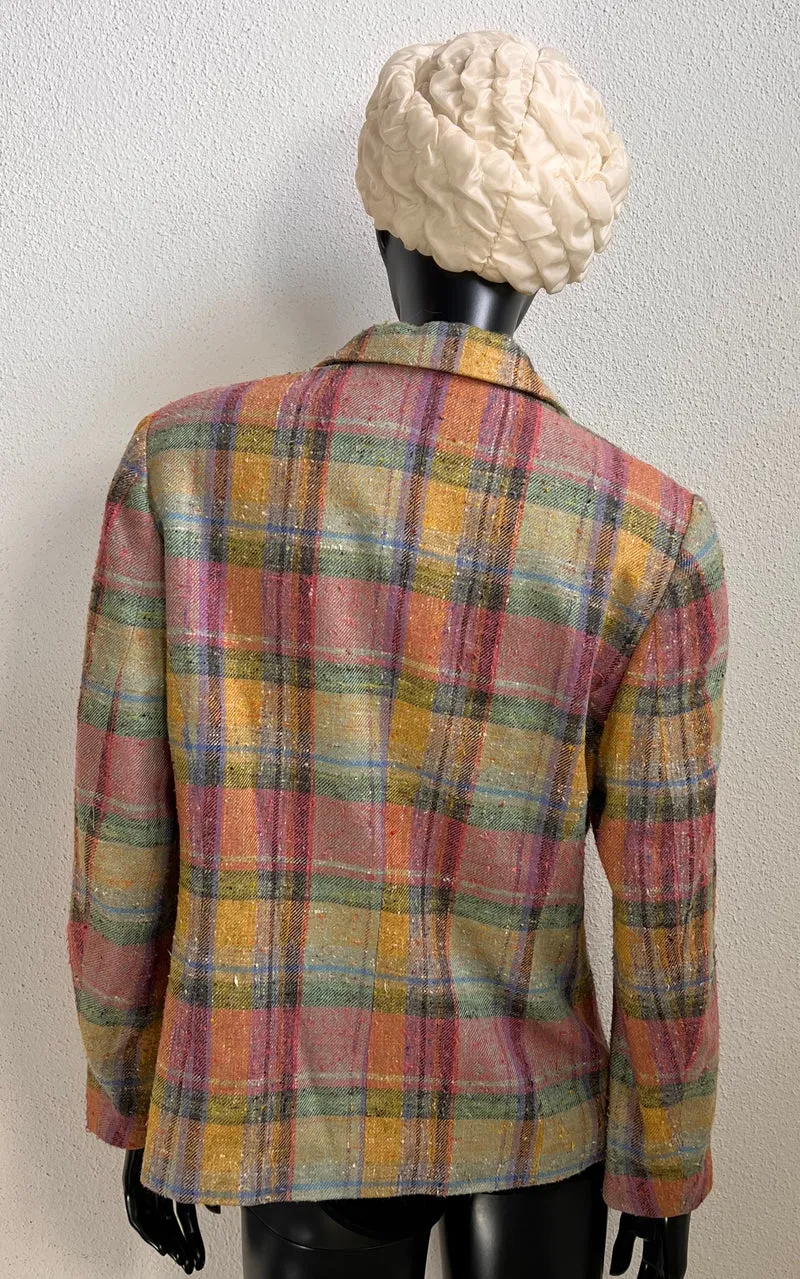 Vintage Lodenfrey Tartan Silk Blazer