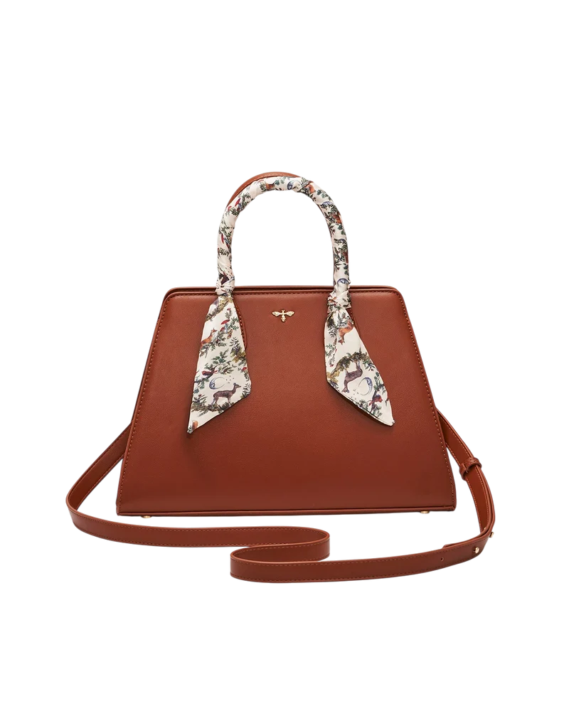 Grace Structured Tote in Tan