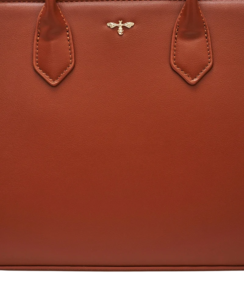 Grace Structured Tote in Tan