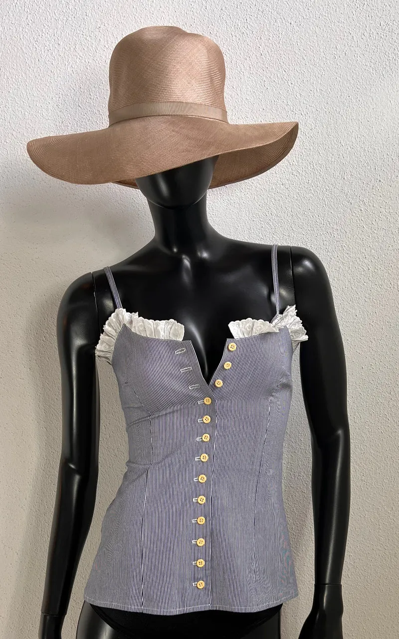Vintage Romantic Stripe Top