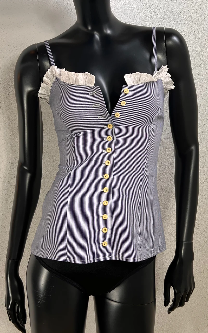 Vintage Romantic Stripe Top