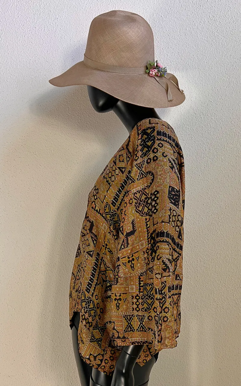Recycled Sari-Silk Butterfly Wing Top