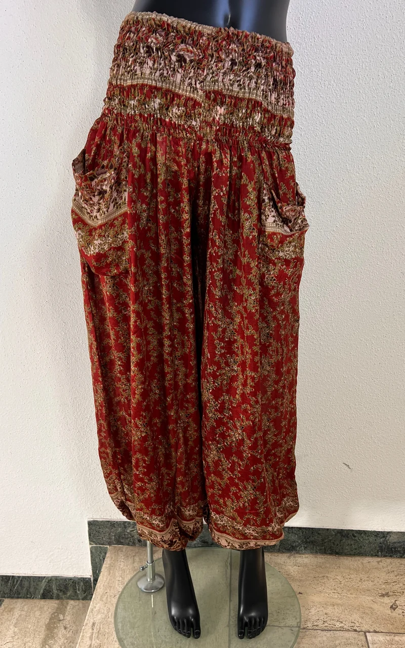 Recycled Sari-Silk Balloon Pants