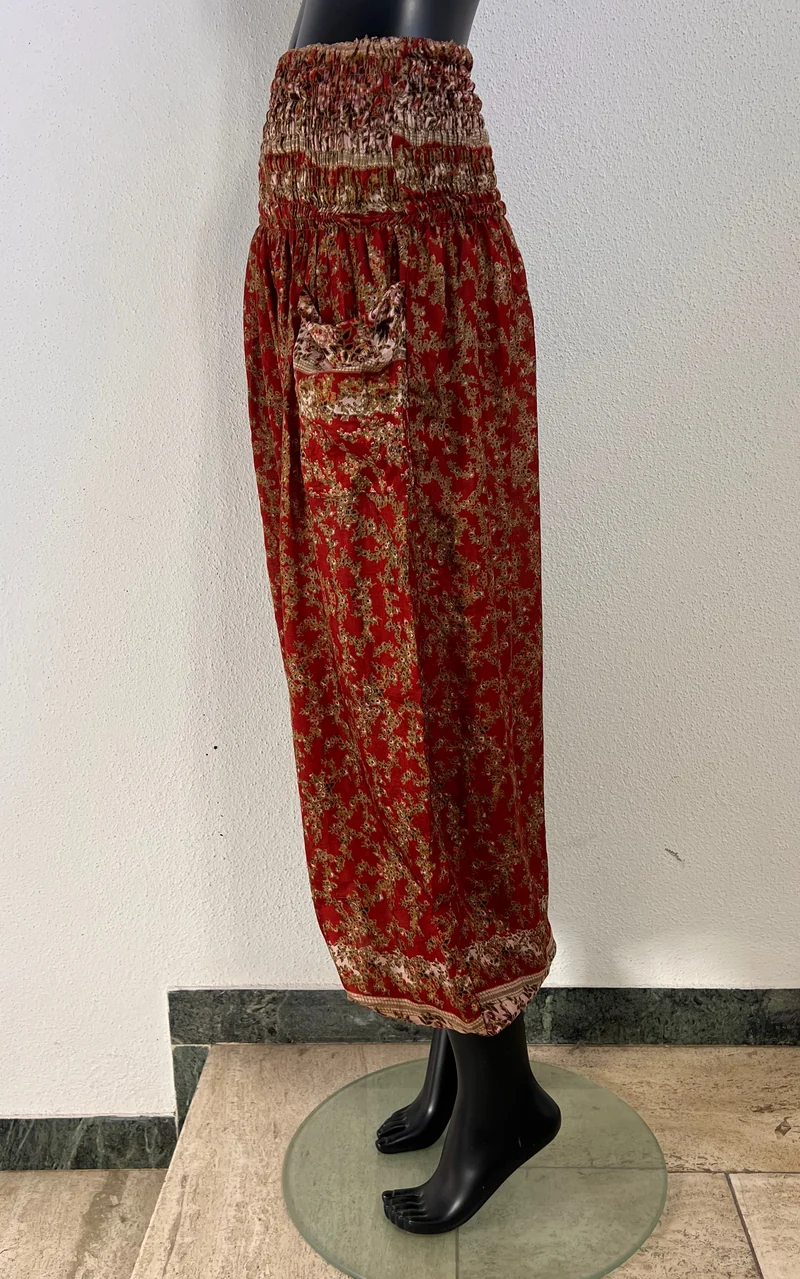 Recycled Sari-Silk Balloon Pants