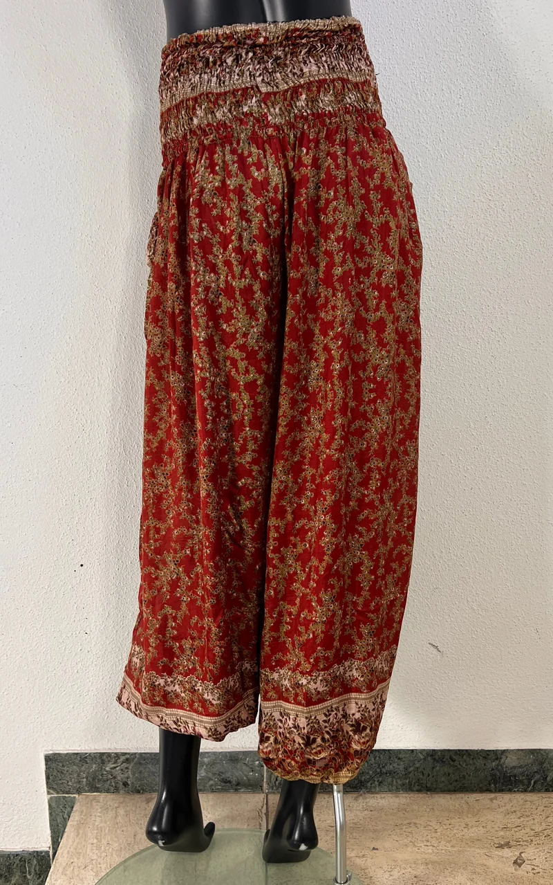 Recycled Sari-Silk Balloon Pants