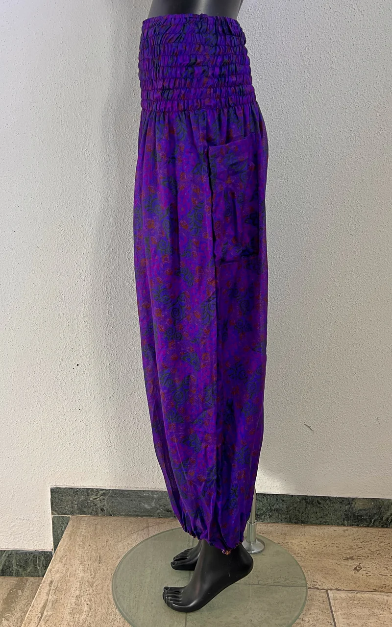 Recycled Sari-Silk Balloon Pants
