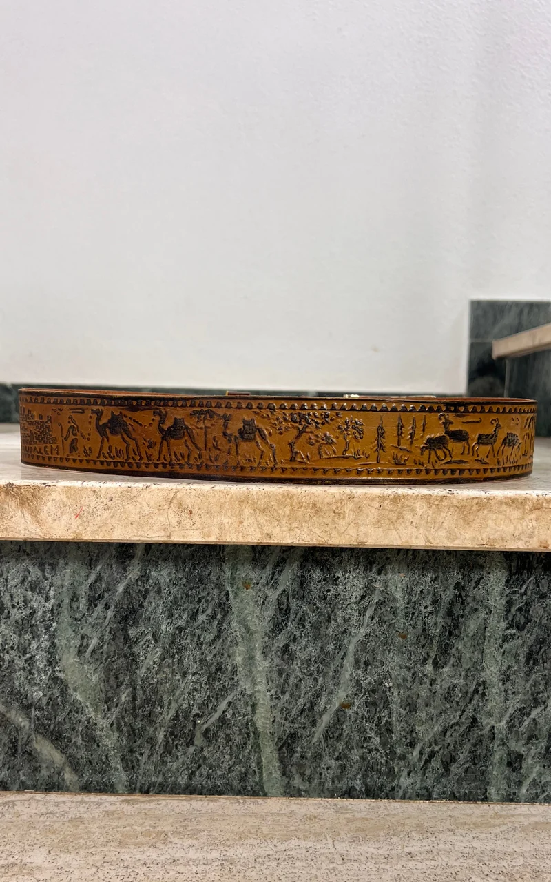Vintage MENS 70s Jerusalem Belt
