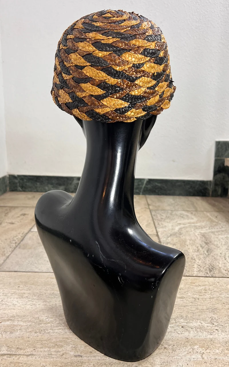 Vintage Woven Straw Cloche Hat