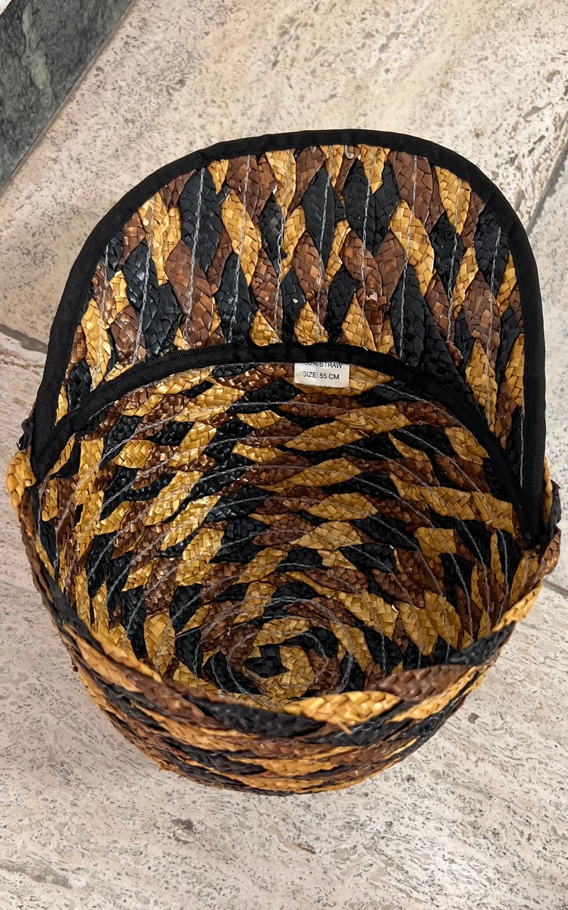 Vintage Woven Straw Cloche Hat