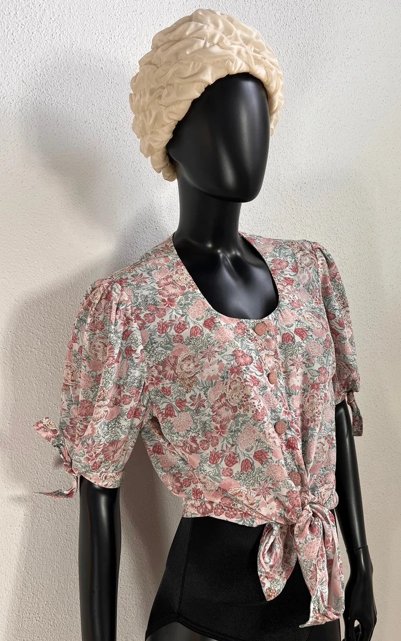 Vintage Romantic Flower Blouse