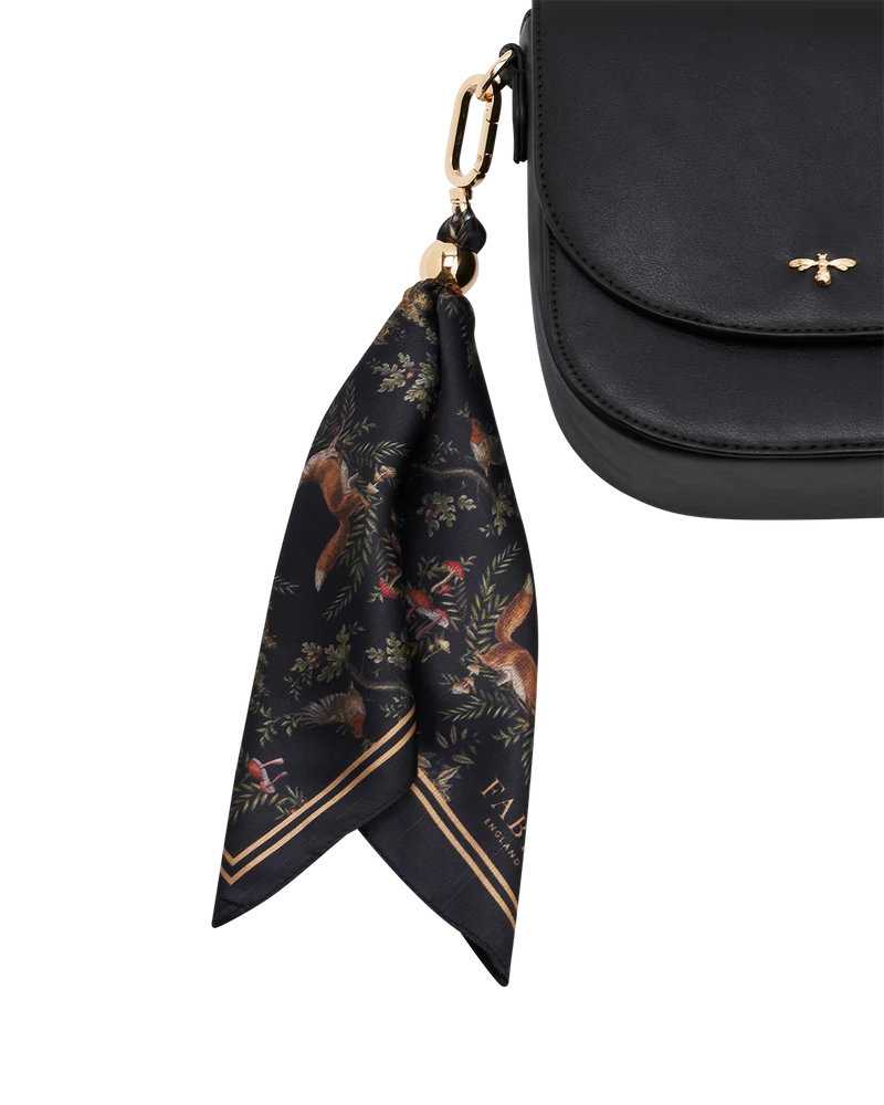 Beth Saddle Crossbody Bag in Black