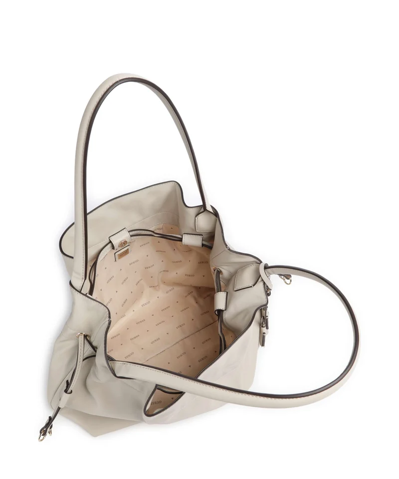 Guess Karima Bucket Handtasche bone