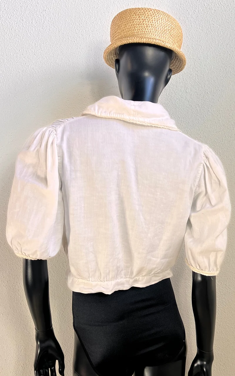 Vintage 40s Romantic Cropped Blouse