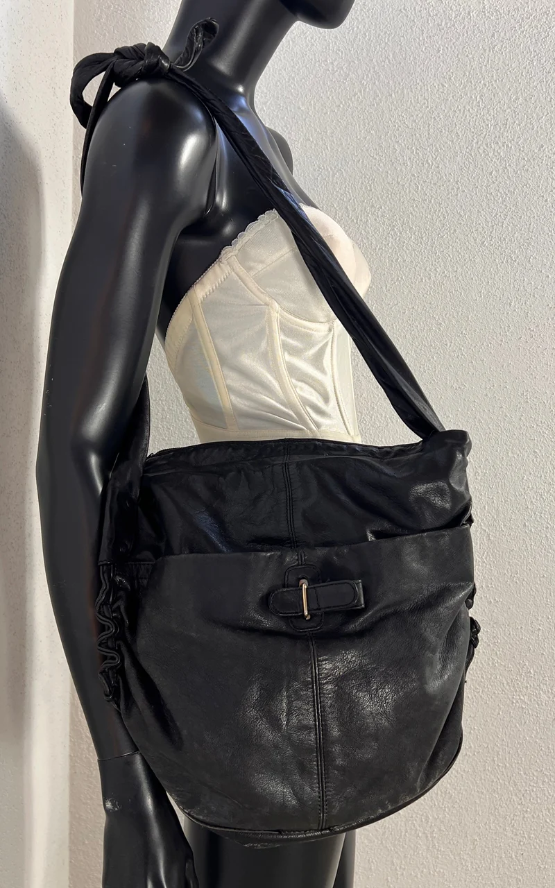 Vintage Soft Slouchy Hobo Leather Bag