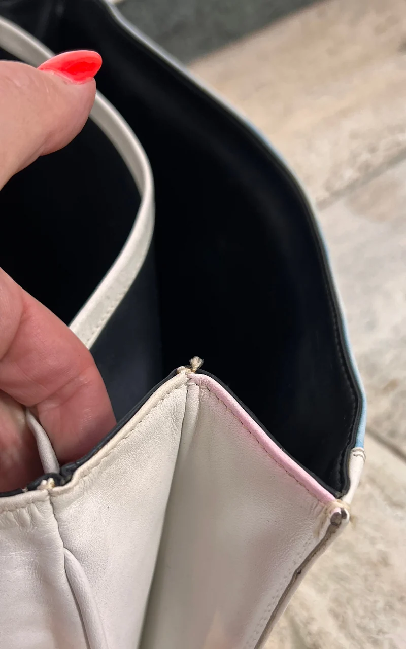 Vintage White Pouch Clutch Bag