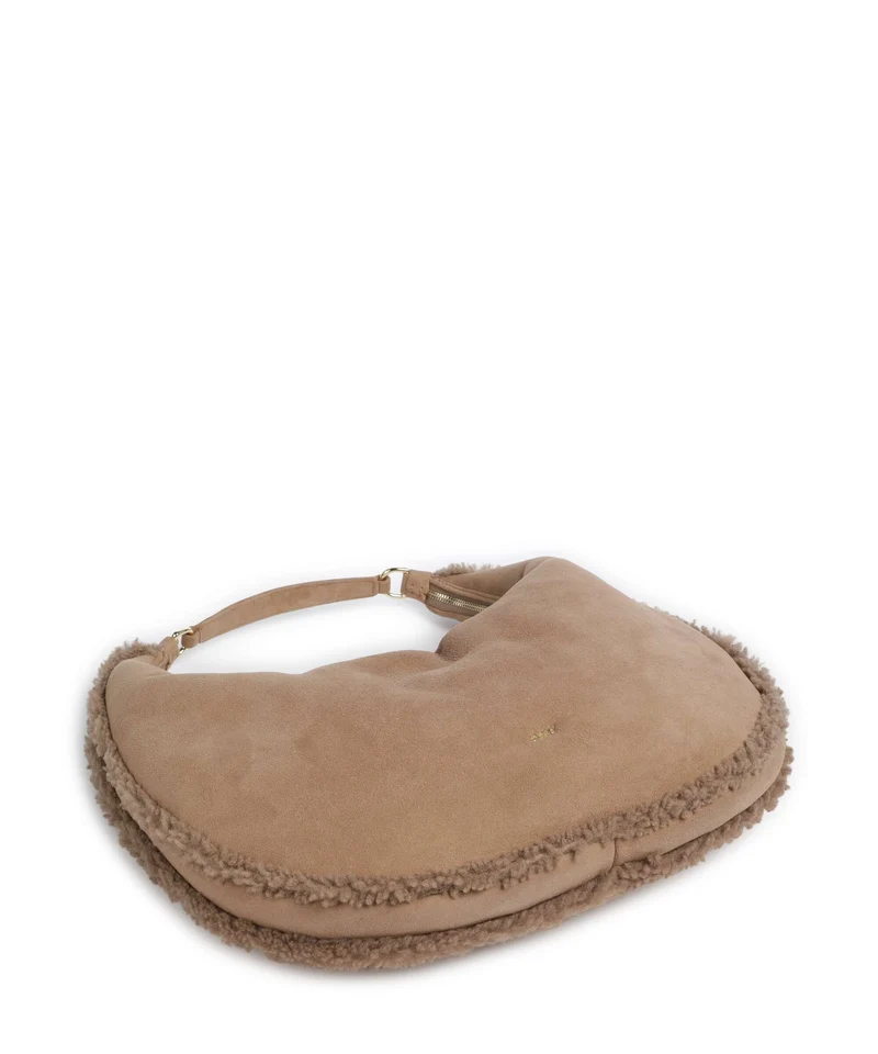 Abro Shearling Nana Big Beuteltasche cappuccino