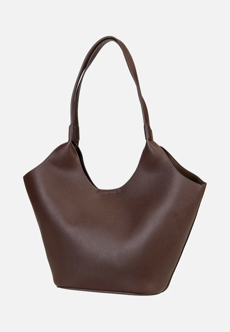 Nelma Tulip Shopper Dark Brown - Shopper