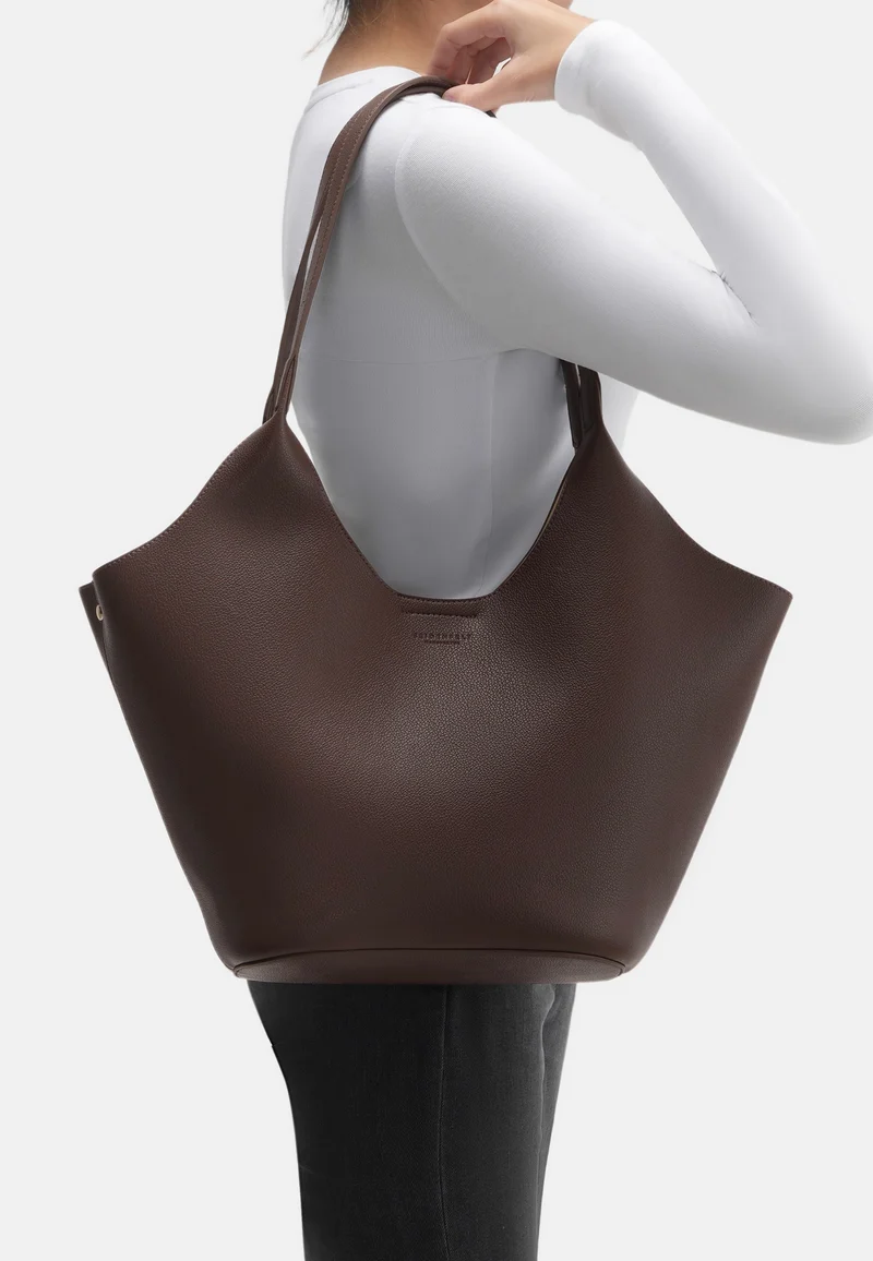 Nelma Tulip Shopper Dark Brown - Shopper