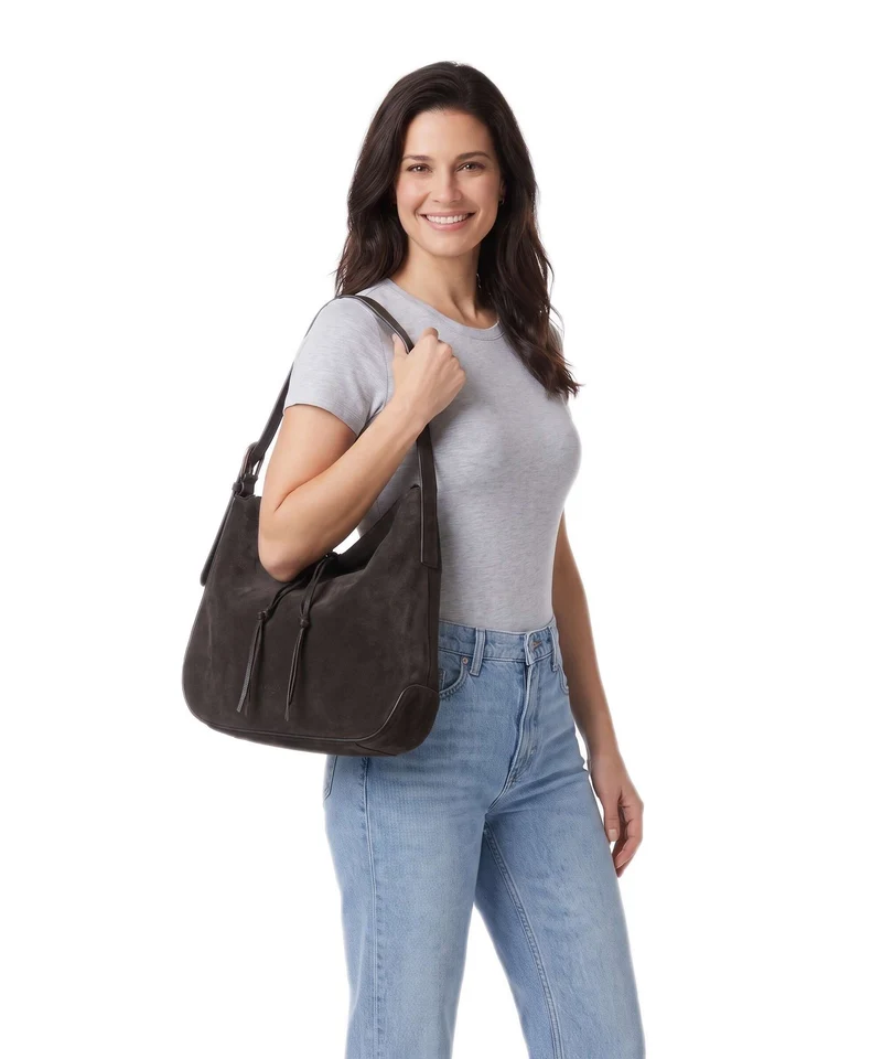 Liebeskind Ines Suede L Beuteltasche deep soil