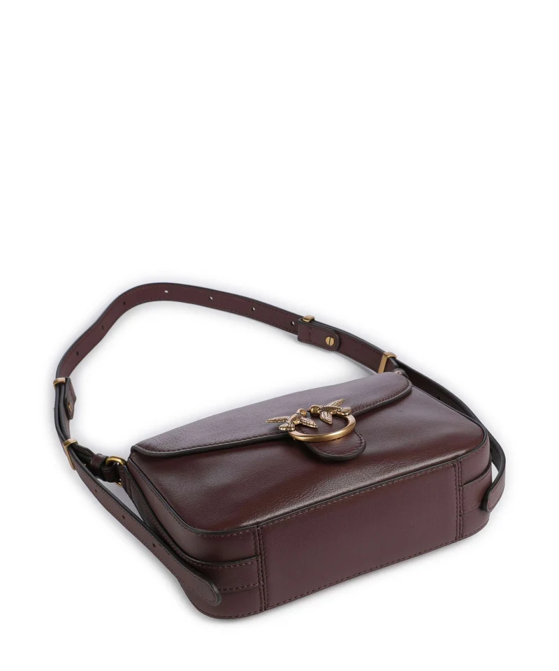 Pinko Love Mini Schultertasche burgundy/gold