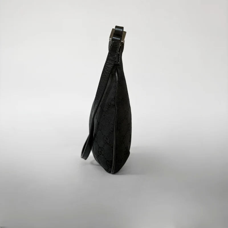 Gucci Schultertasche aus schwarzem Canvas