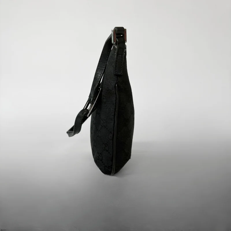 Gucci Schultertasche aus schwarzem Canvas