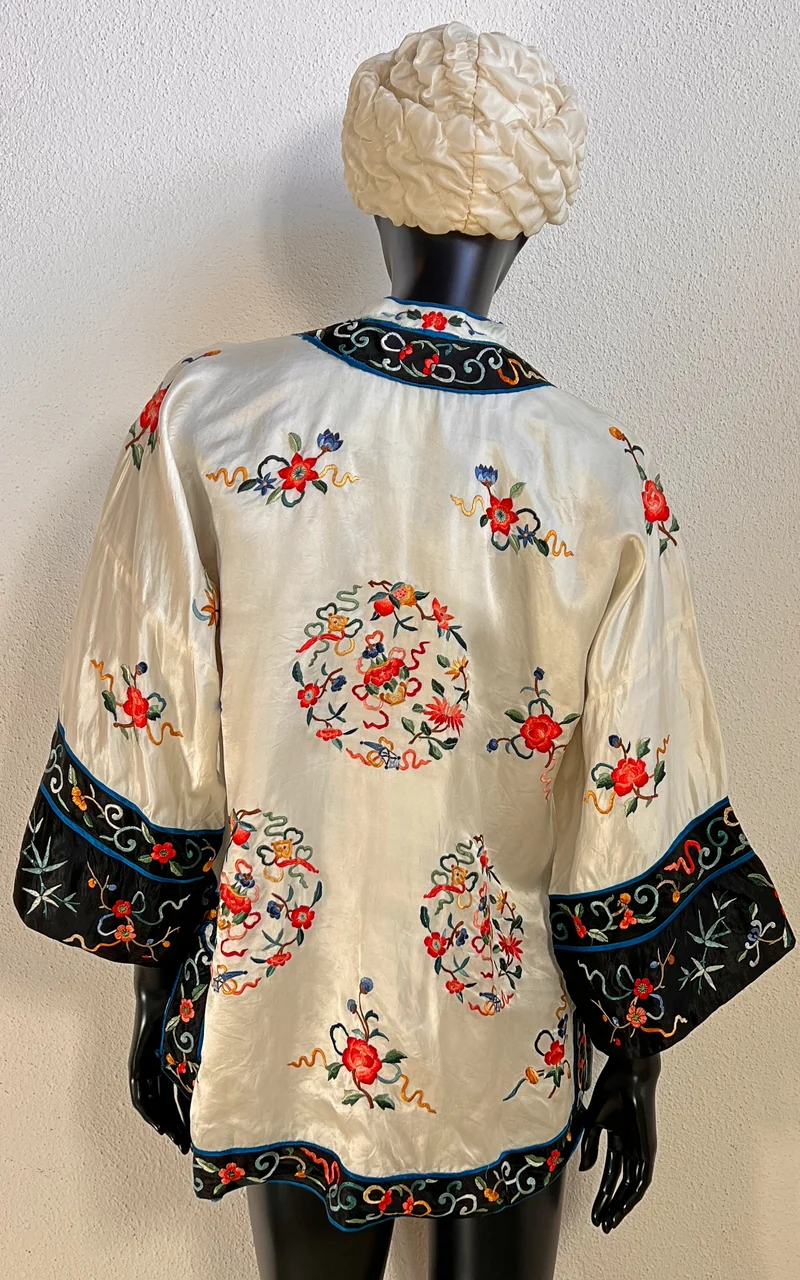 Vintage Embroidered Chinese Silk Jacket