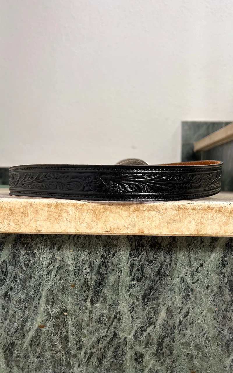 Vintage Textan Turquoise Leather Belt