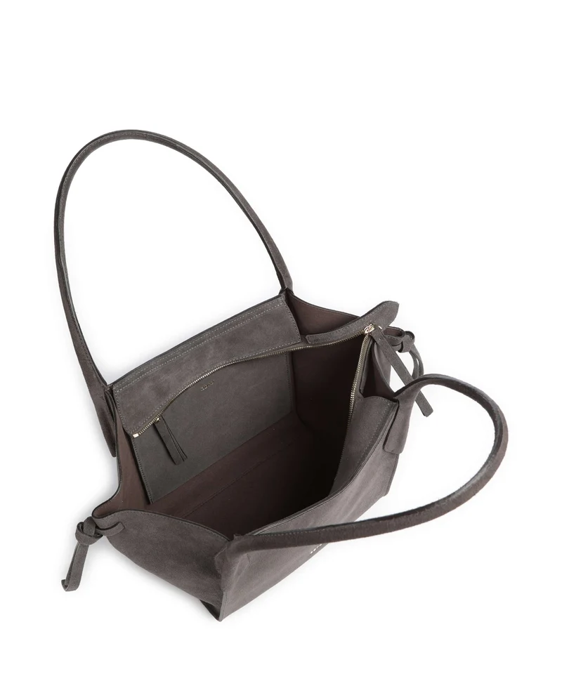 Abro Suede Vibe Small Schultertasche grey