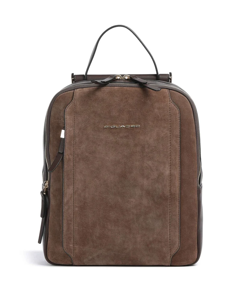 Piquadro W92T Rucksack suede dark brown