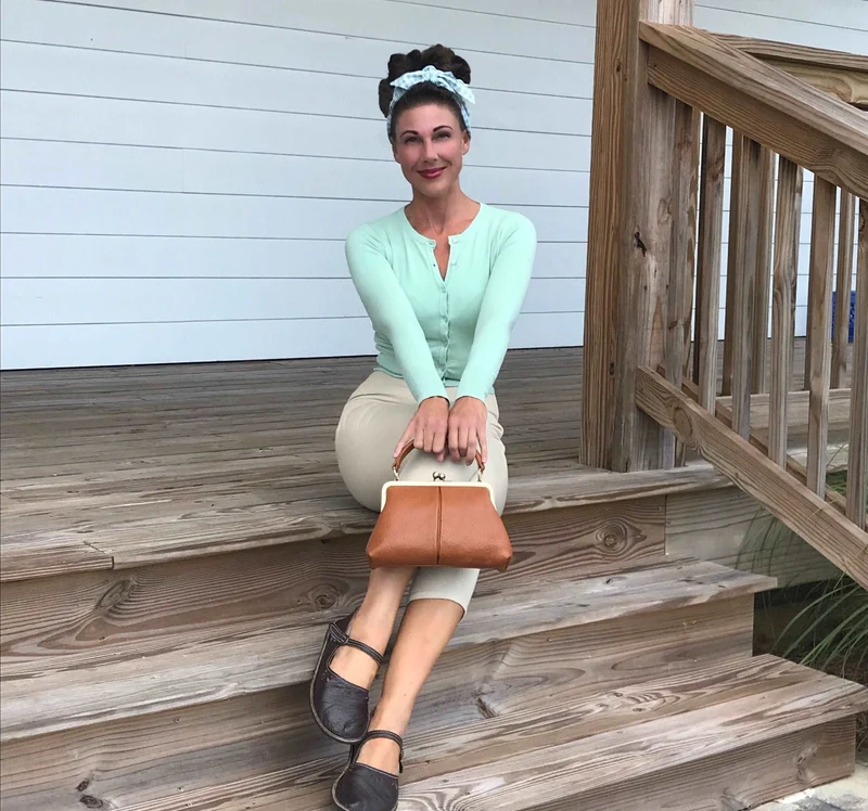 Vintage Leder Handtasche Damen - Kleine Olive in Braun, Henkeltasche, Schultertasche, Umhängetasche, Bügeltasche