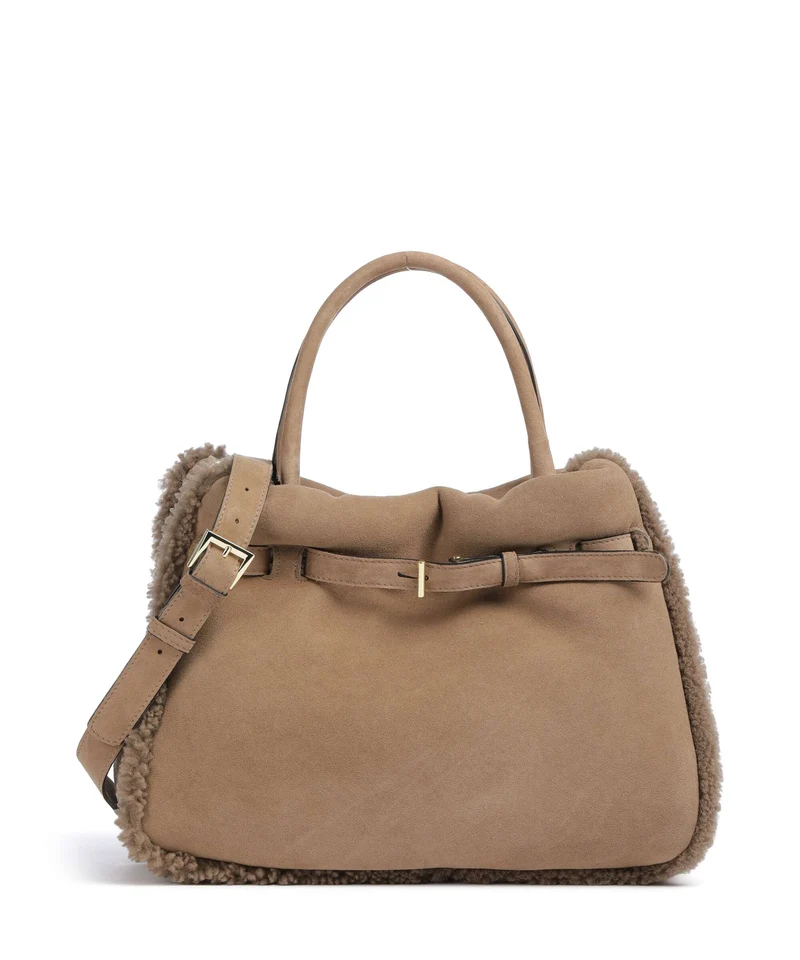 Abro Shearling Jill Handtasche cappuccino