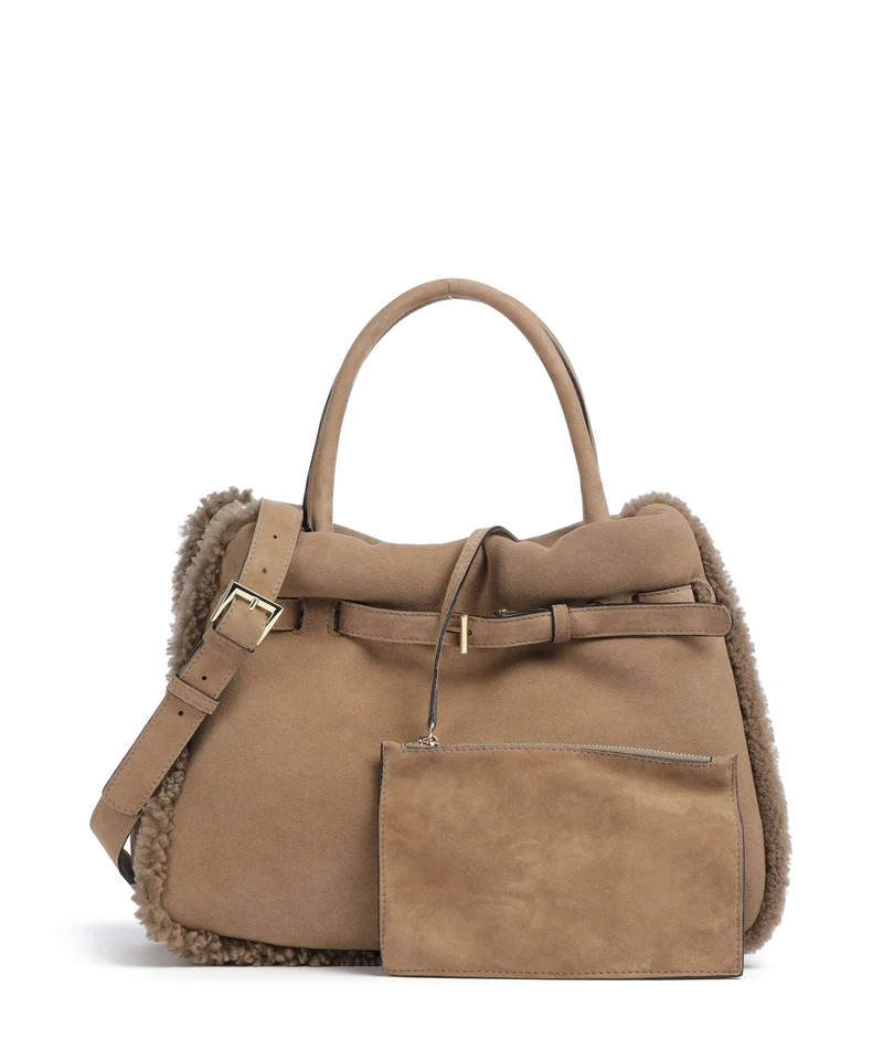 Abro Shearling Jill Handtasche cappuccino
