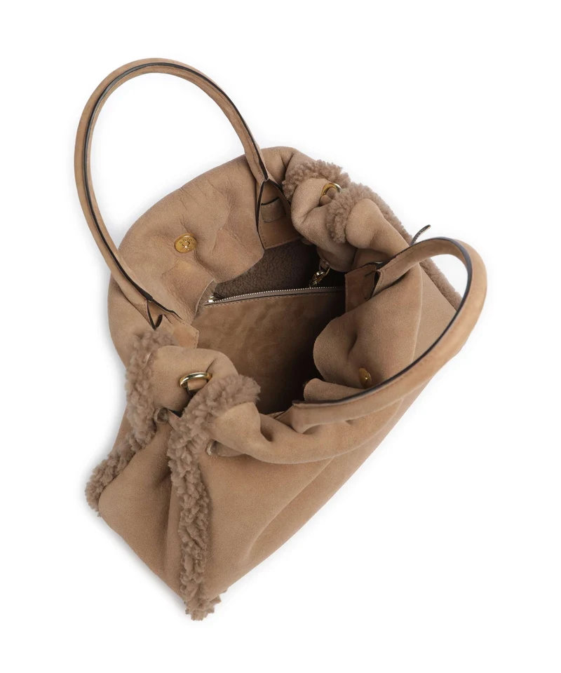 Abro Shearling Jill Handtasche cappuccino