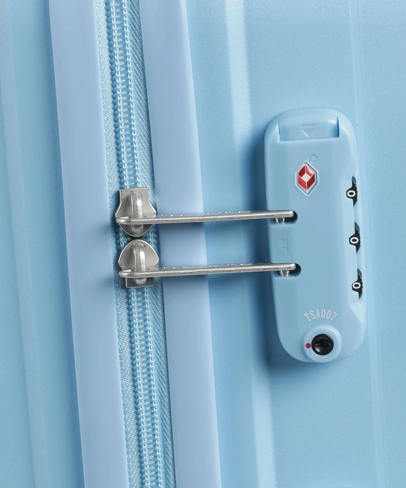 Travelite Pacific 4-Rollen Trolley Set light blue