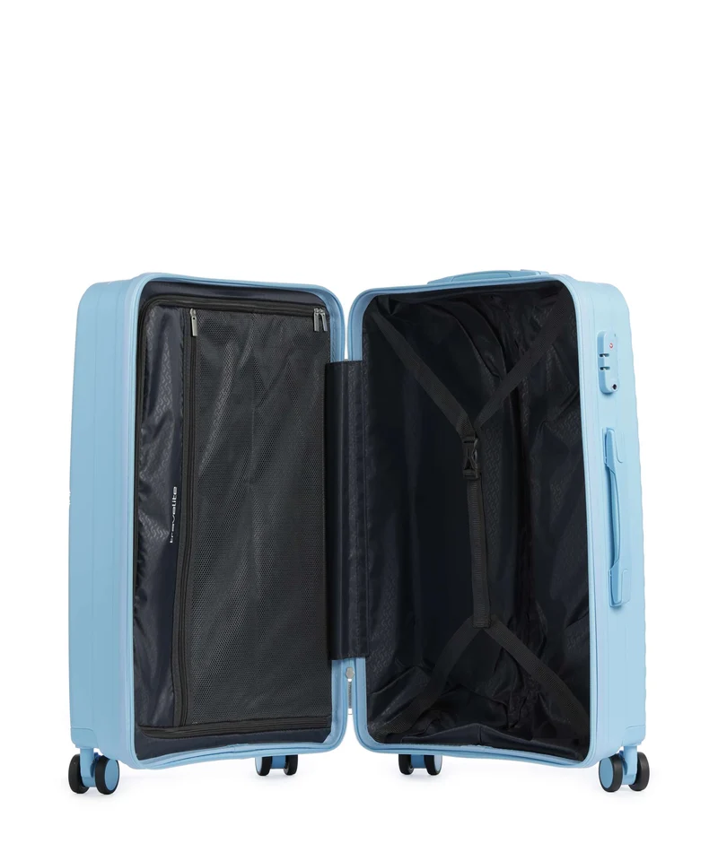 Travelite Pacific 4-Rollen Trolley Set light blue