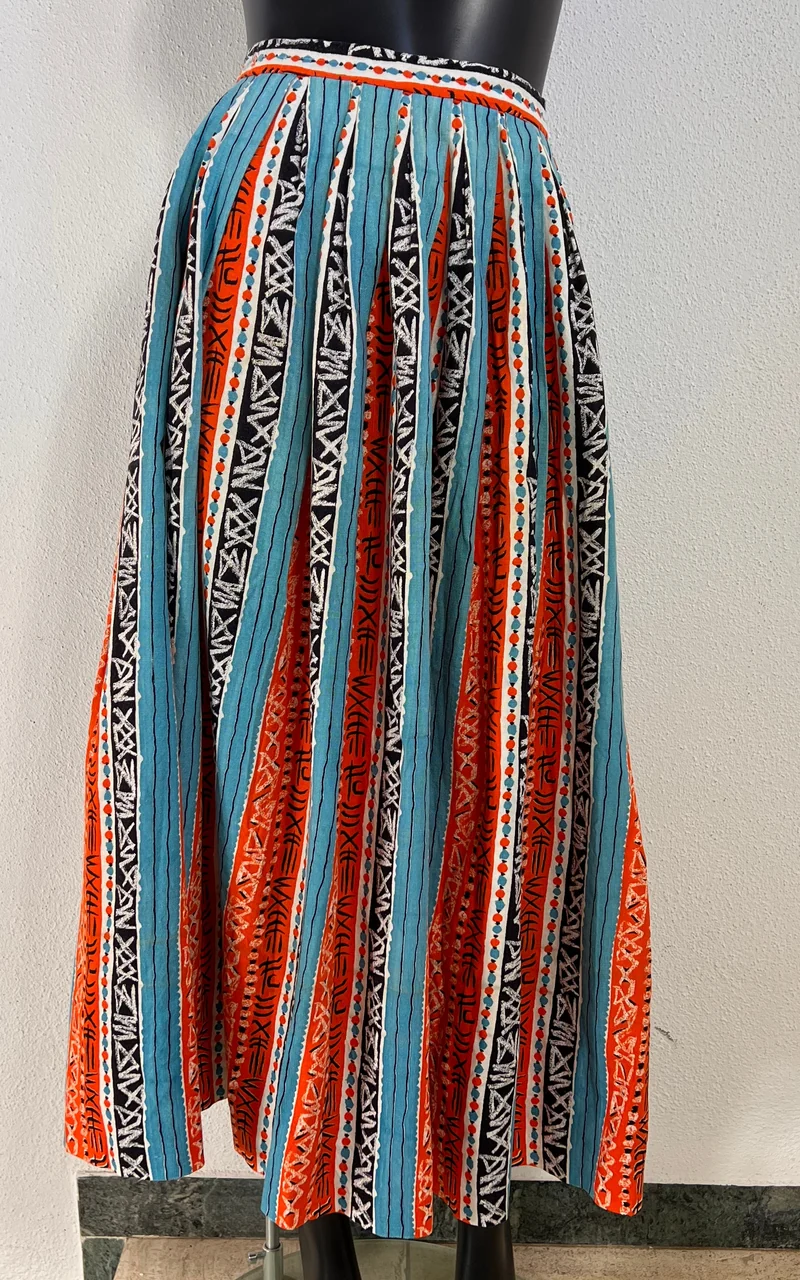 Vintage 50s Pleated Midi Skirt