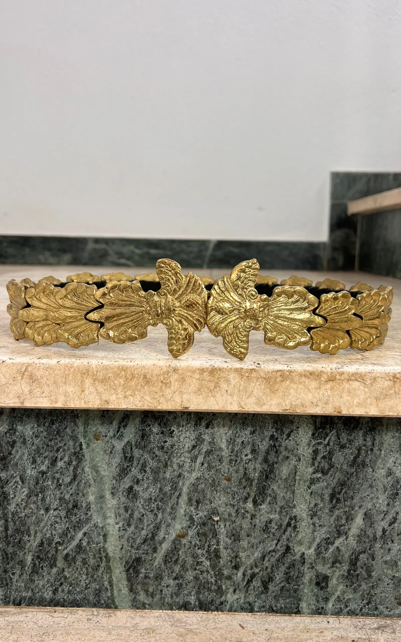 Antique Baroque Orient Metal Leaf Belt