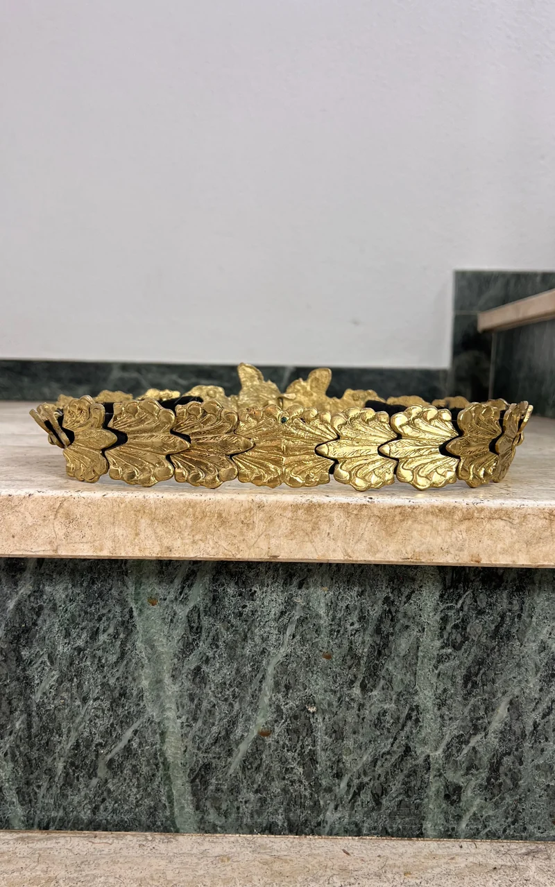 Antique Baroque Orient Metal Leaf Belt
