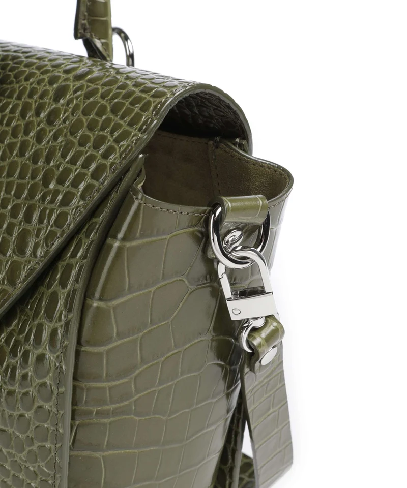 Vivienne Westwood Bettina Embossed Croc Medium Shopper khaki