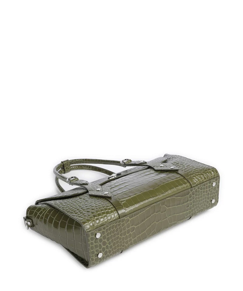 Vivienne Westwood Bettina Embossed Croc Medium Shopper khaki