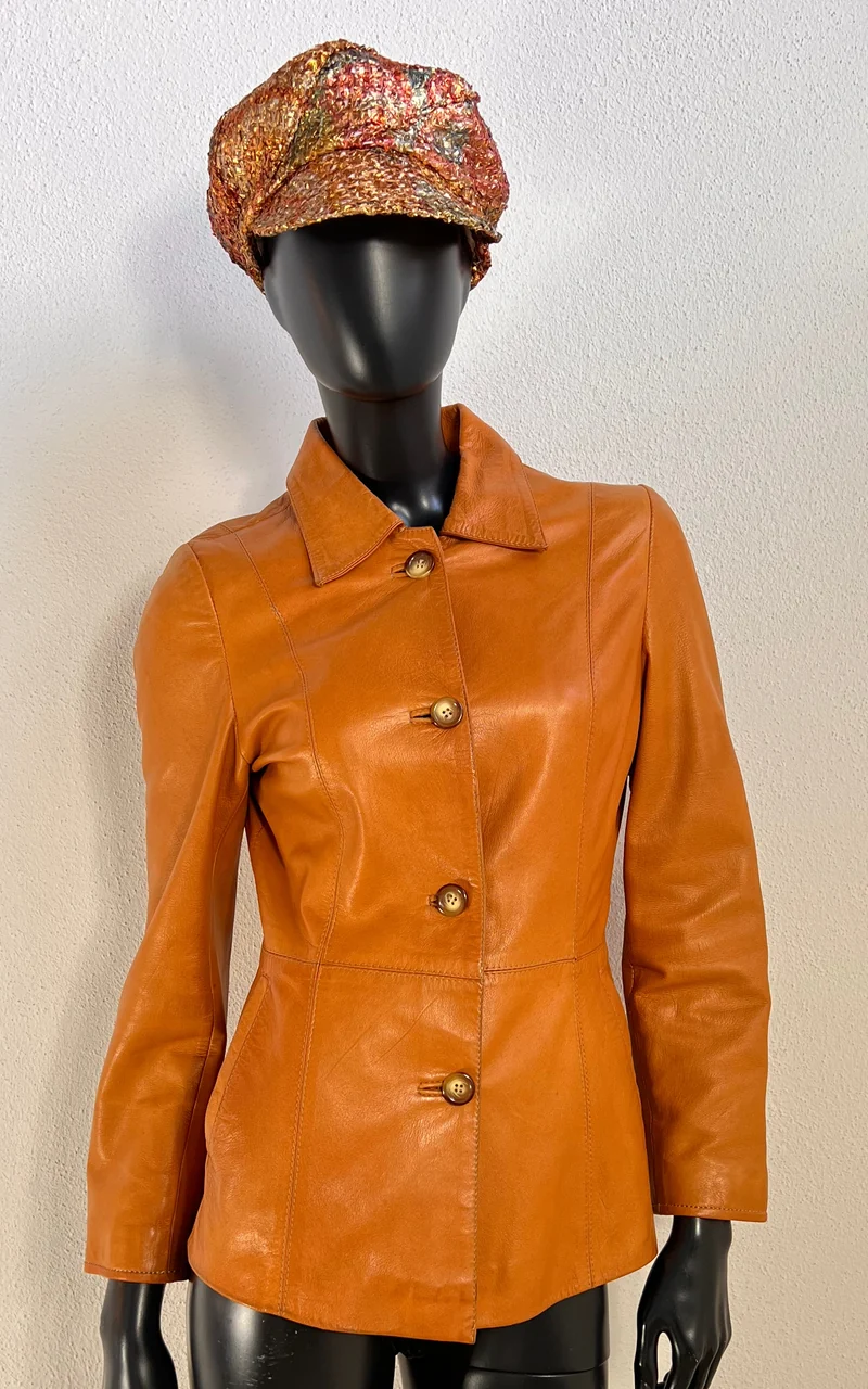 Vintage 70s Cognac Leather Jacket