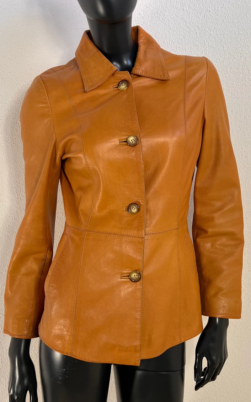 Vintage 70s Cognac Leather Jacket