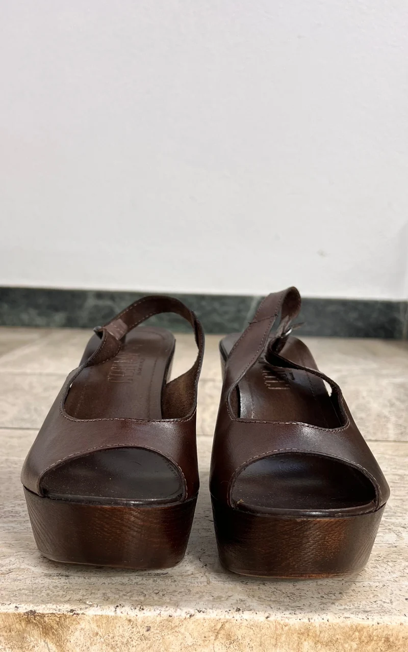 Deadstock Brown Mary Jane Clogs 40