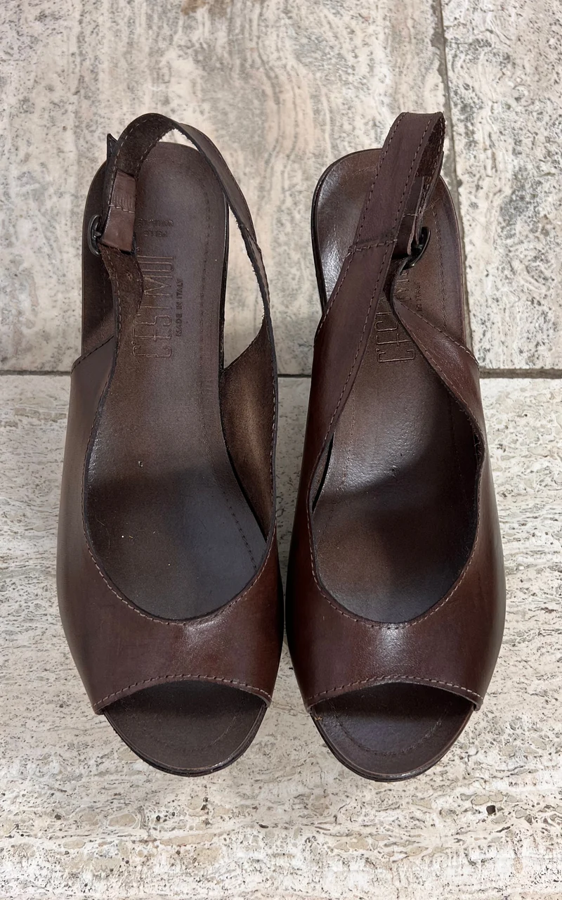 Deadstock Brown Mary Jane Clogs 40